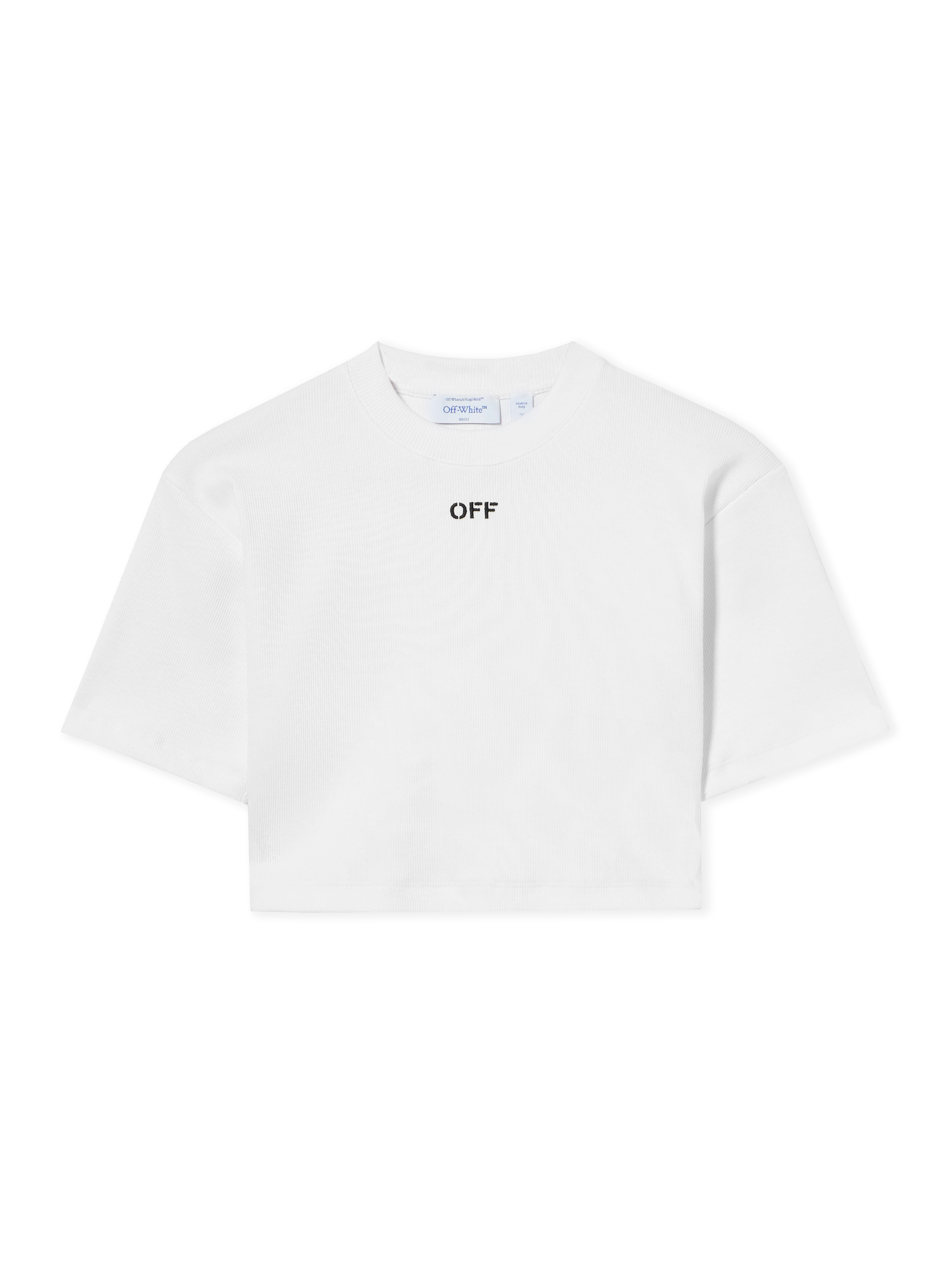 Off-White Off Stamp Rib Cropped Tee
