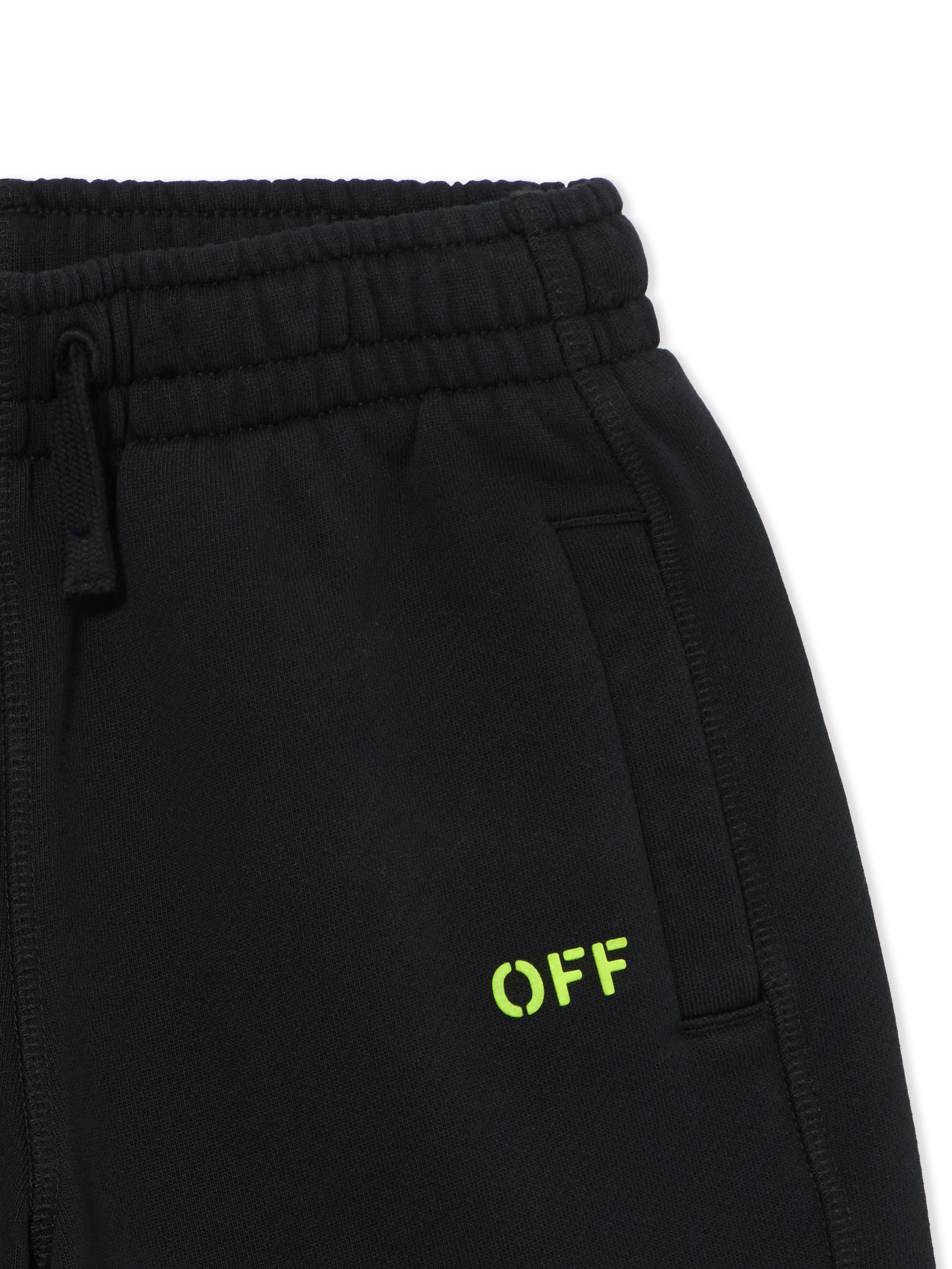  Off White Off Diagonal Sweatshorts - Kids Jungen Kleidung Black 10 
