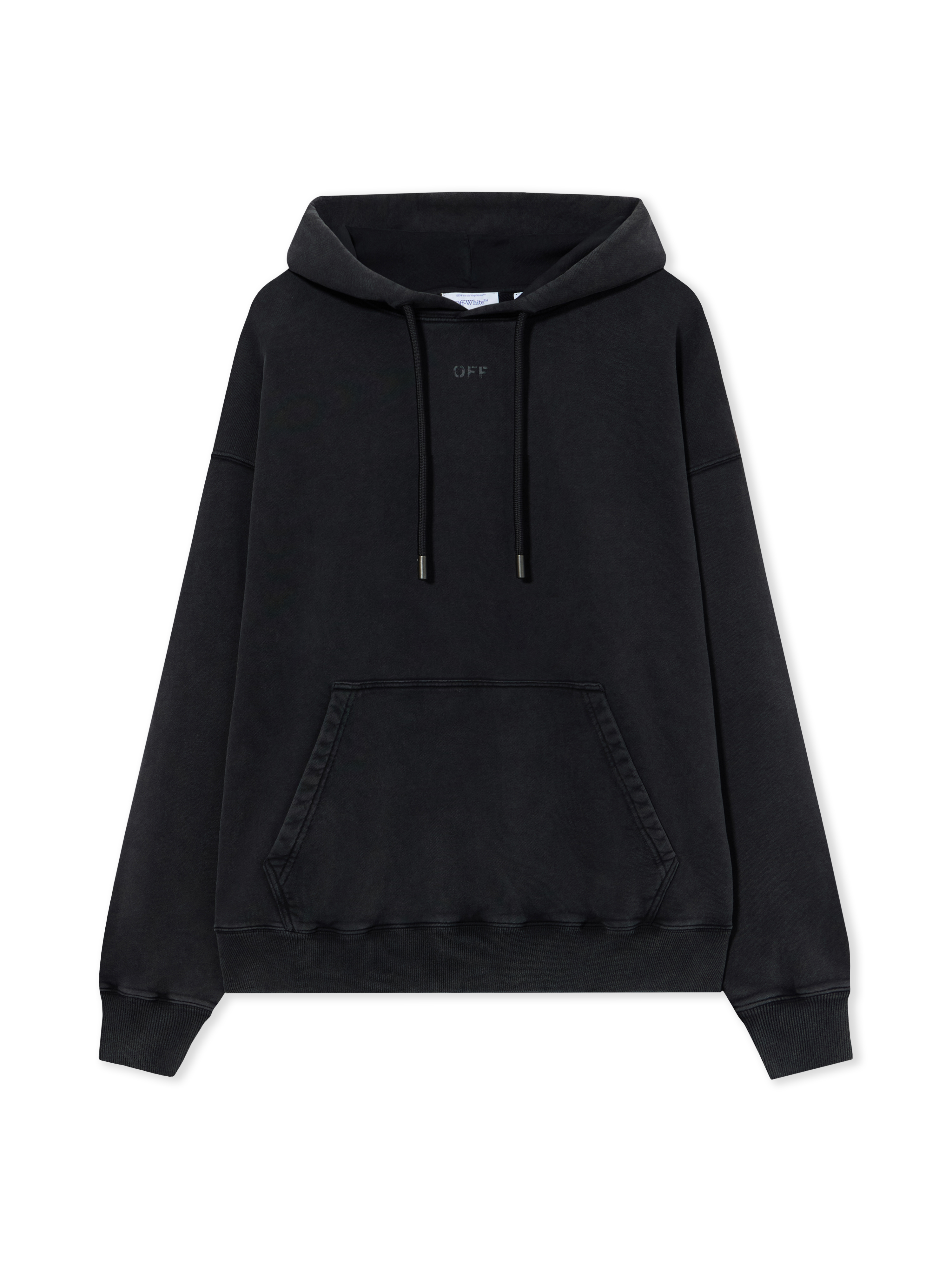 Off-White Uomo Nero Felpa "Swimming Face" - Immagine 2
