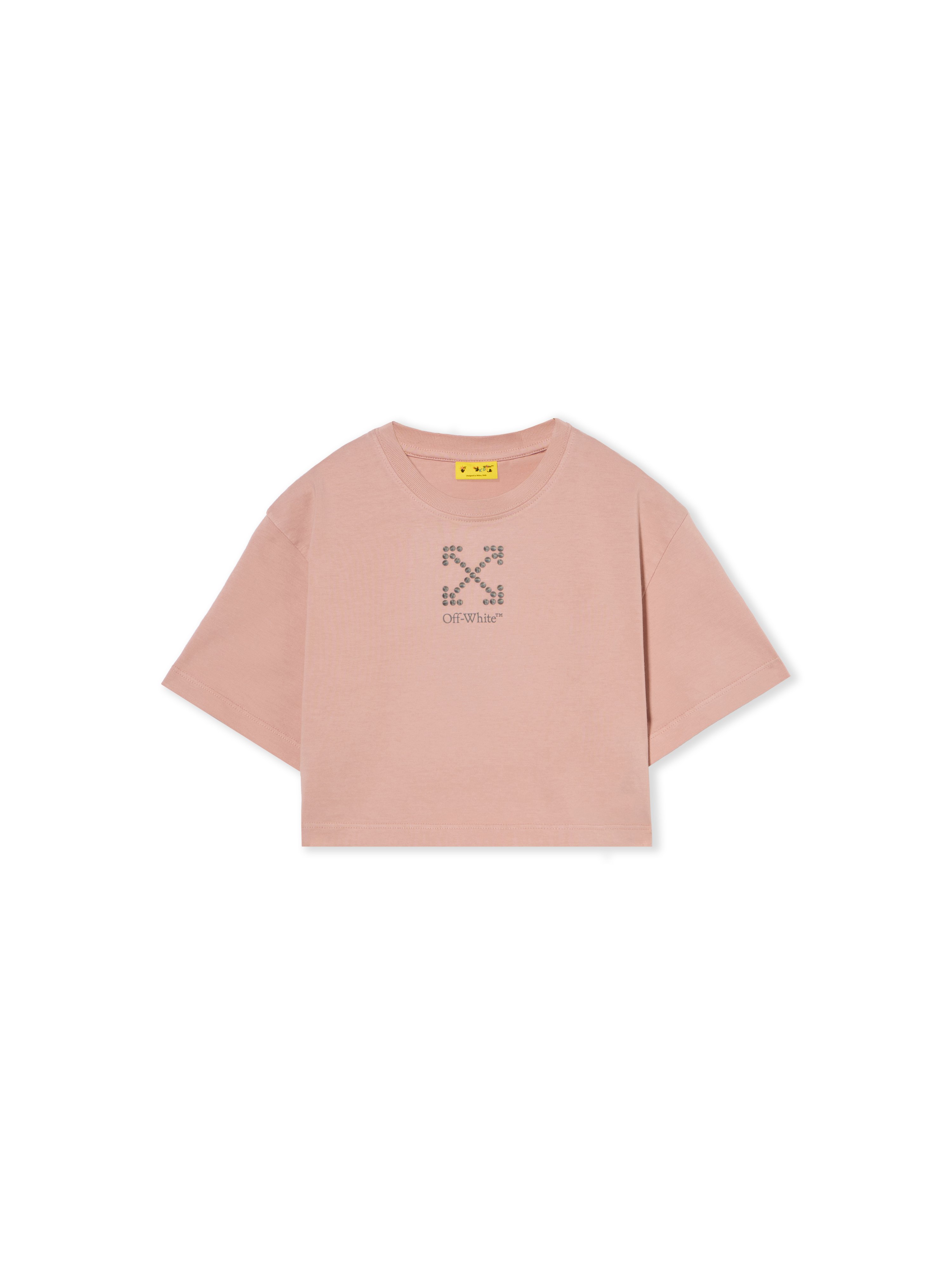 Arrow Studs Boxy T-Shirt in ROSE PINK - DARK GREY | Off-White™