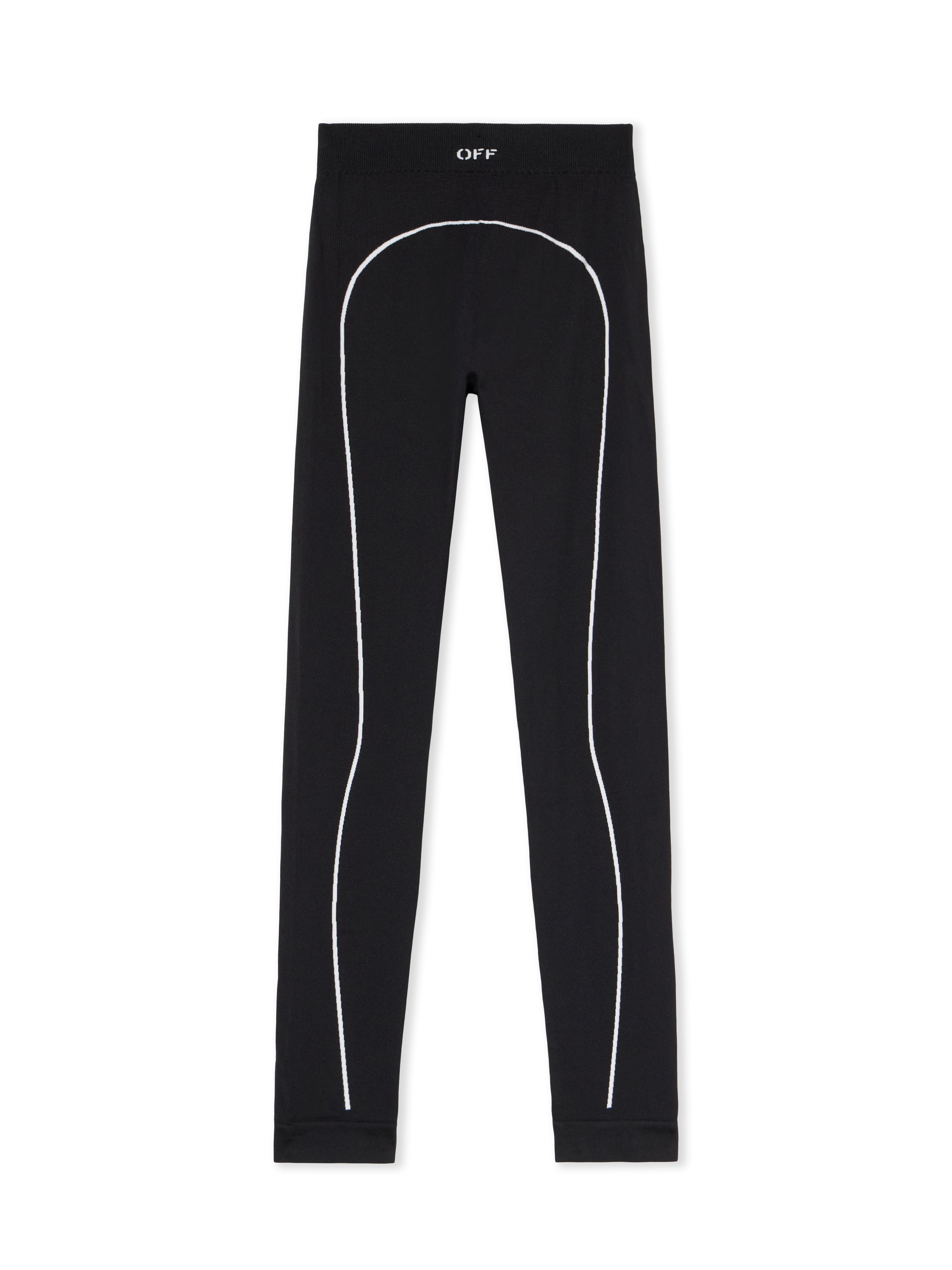 Off-white Off Stamp Seamless Leggings In Black