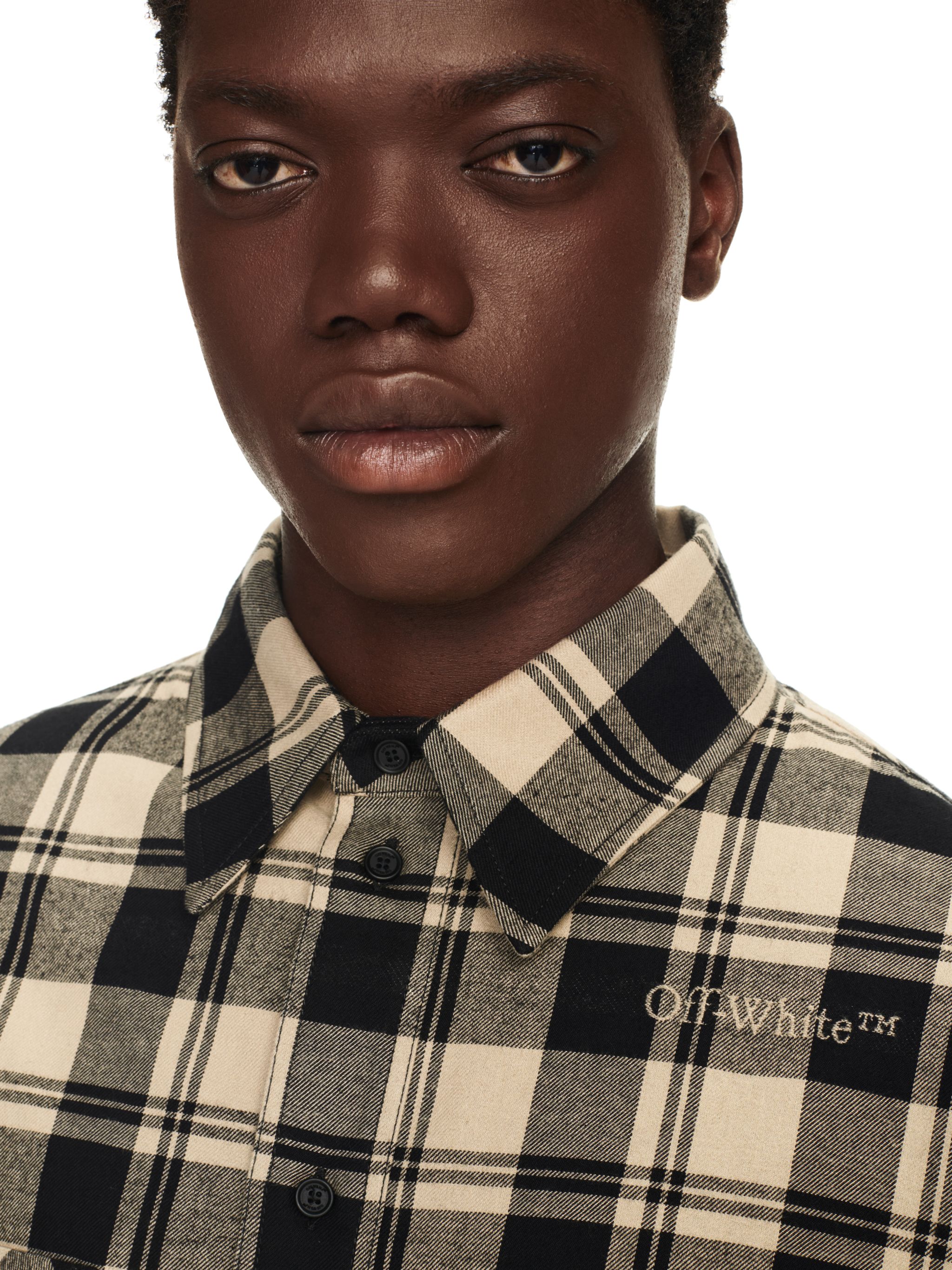 Off-white Check Flann Shirt In Multi
