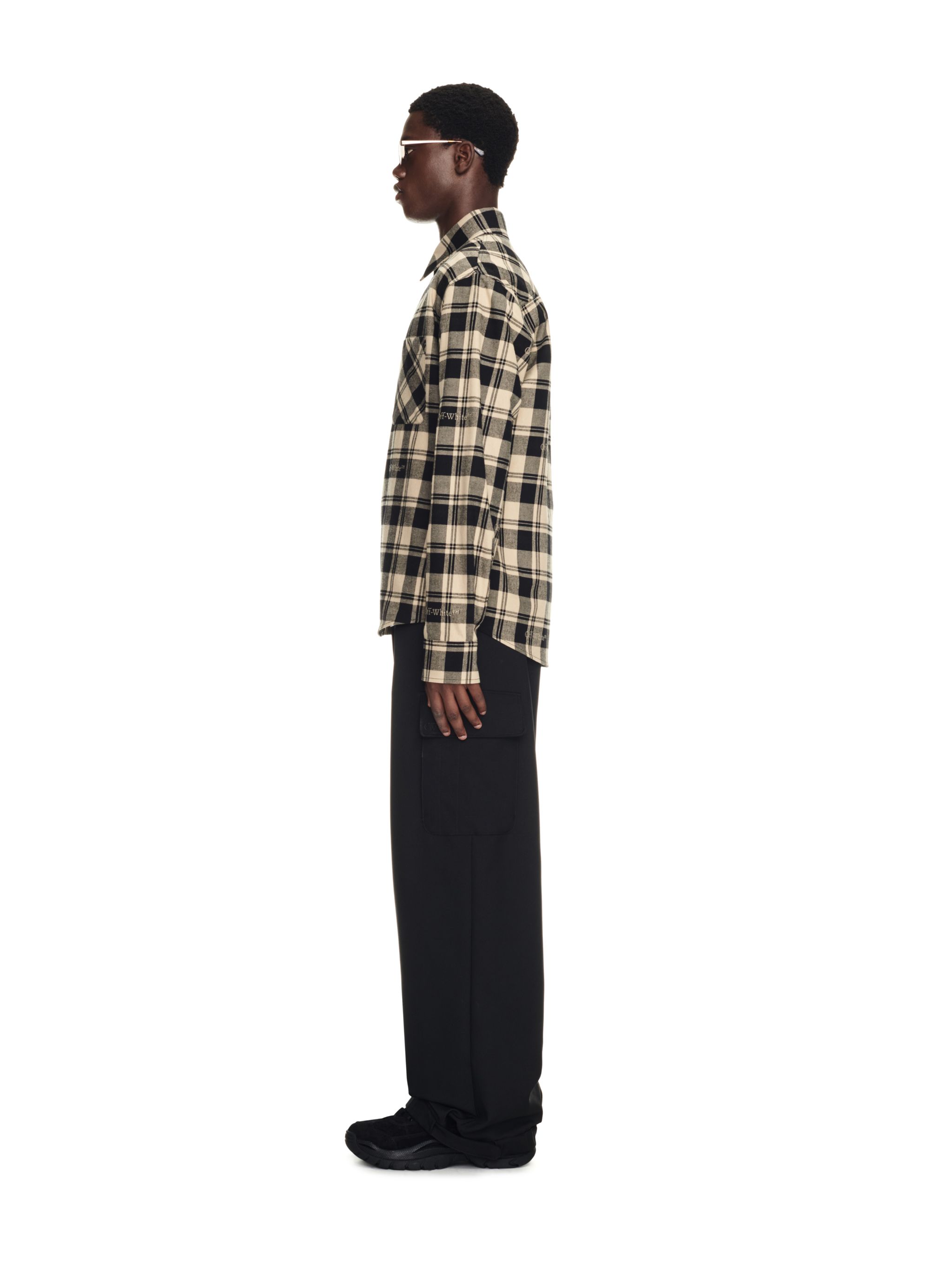 Off-white Check Flann Shirt In Multi