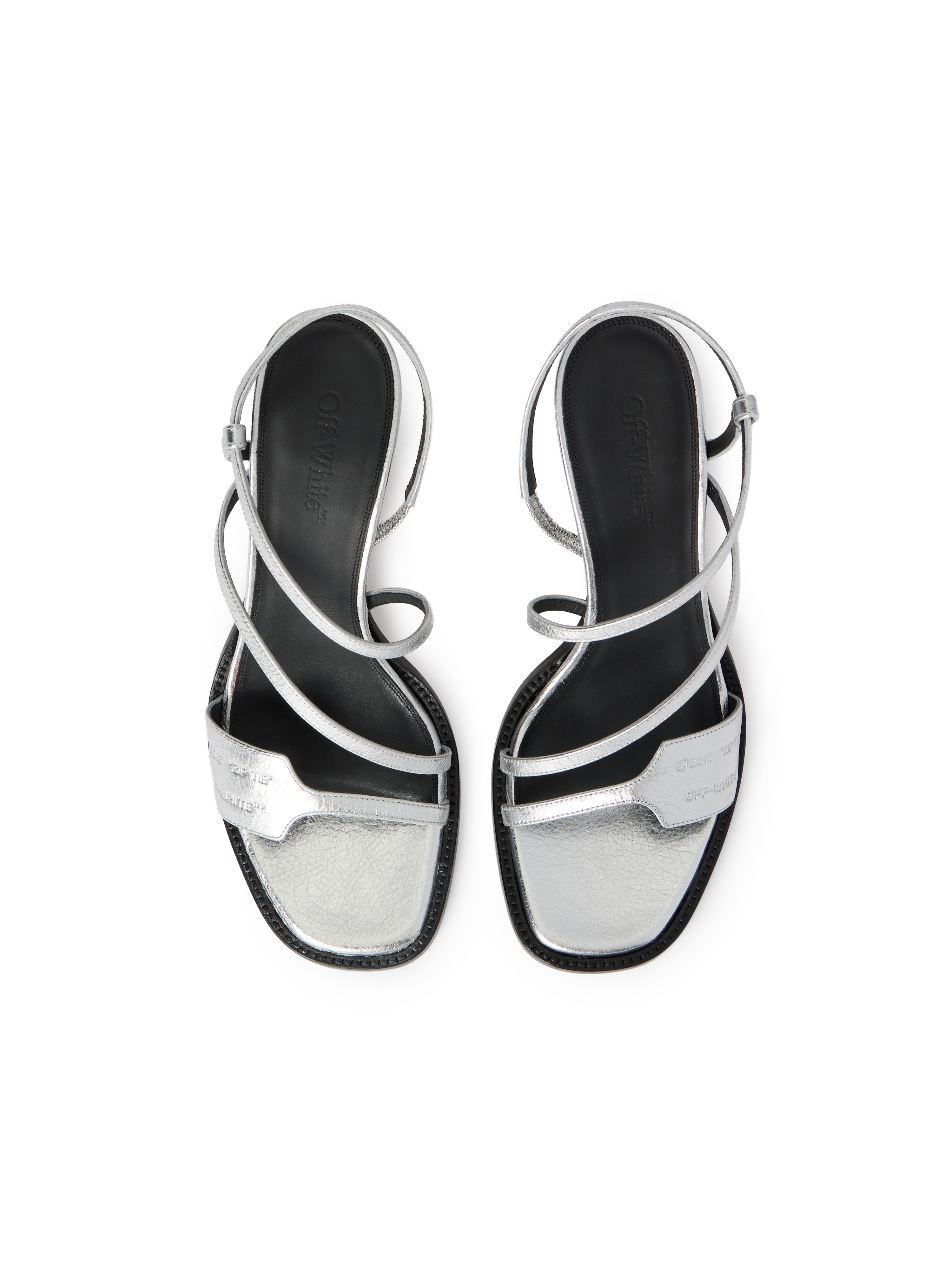 Off-white Zip Tie Loop Sandals In Gray