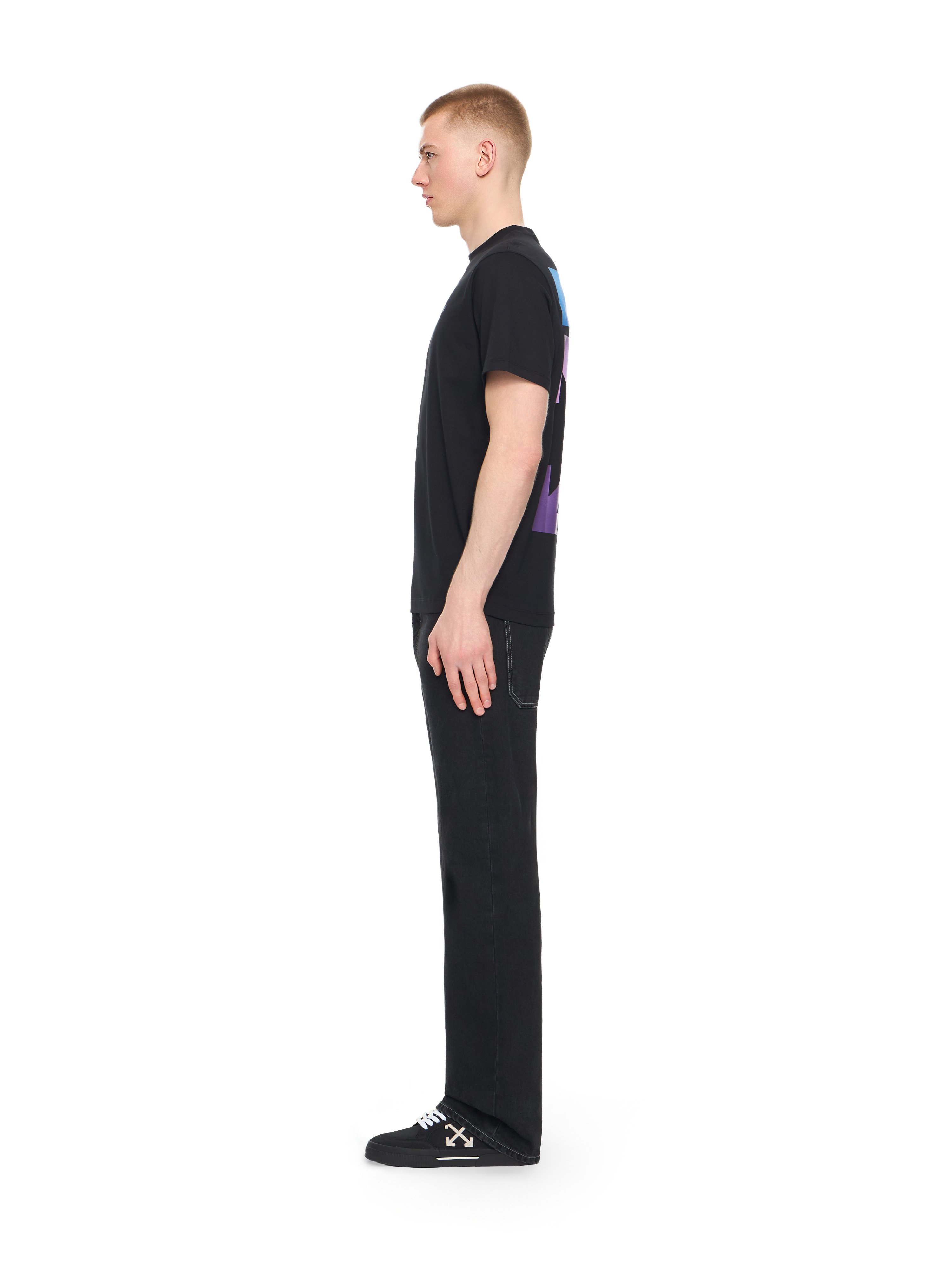  Off White Slim Fit Gradient S/s T-shirt - Male Sale Check Black M 