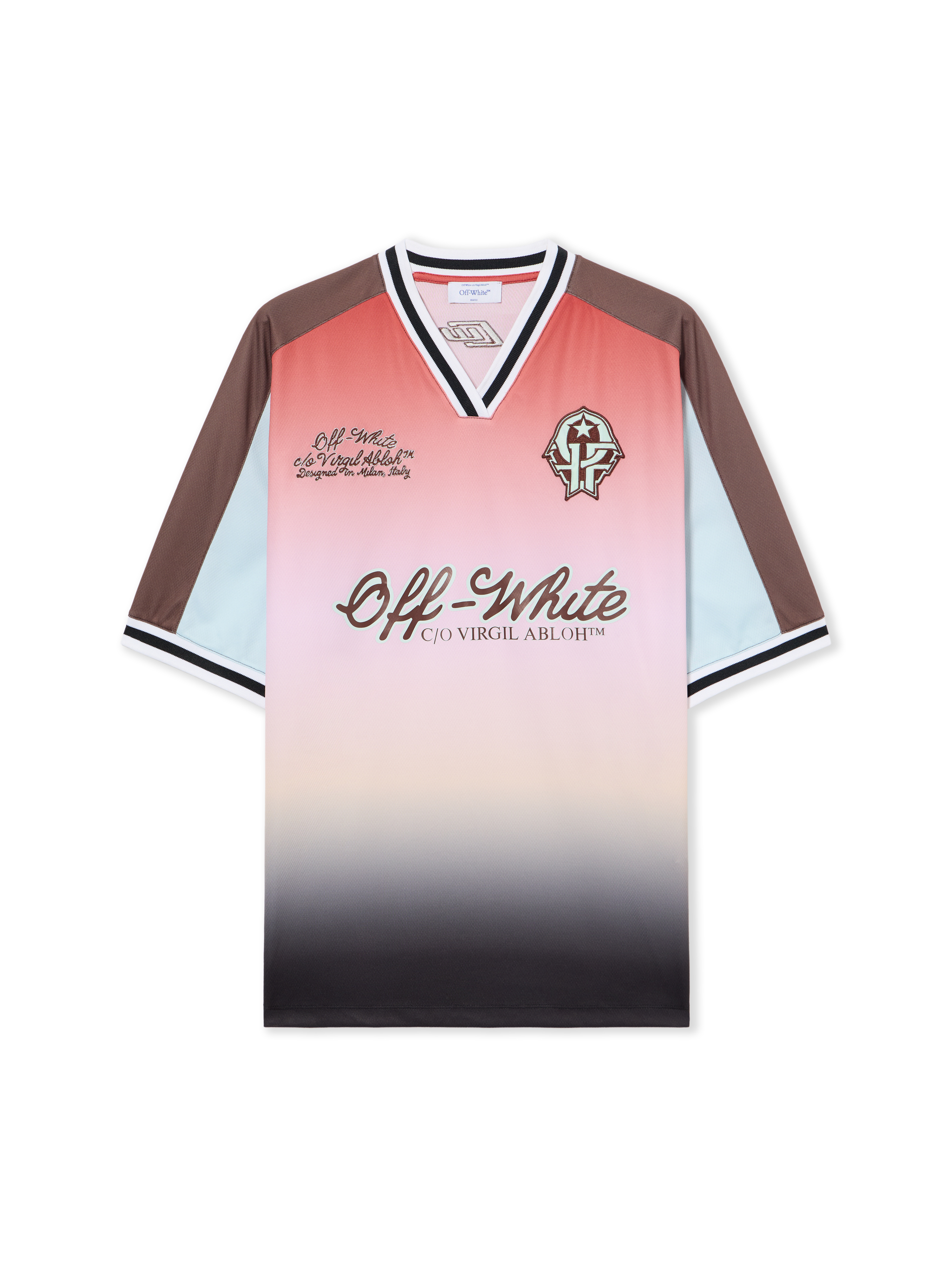 Off-white Off White Gradient Raglan Football Shirt In Gray
