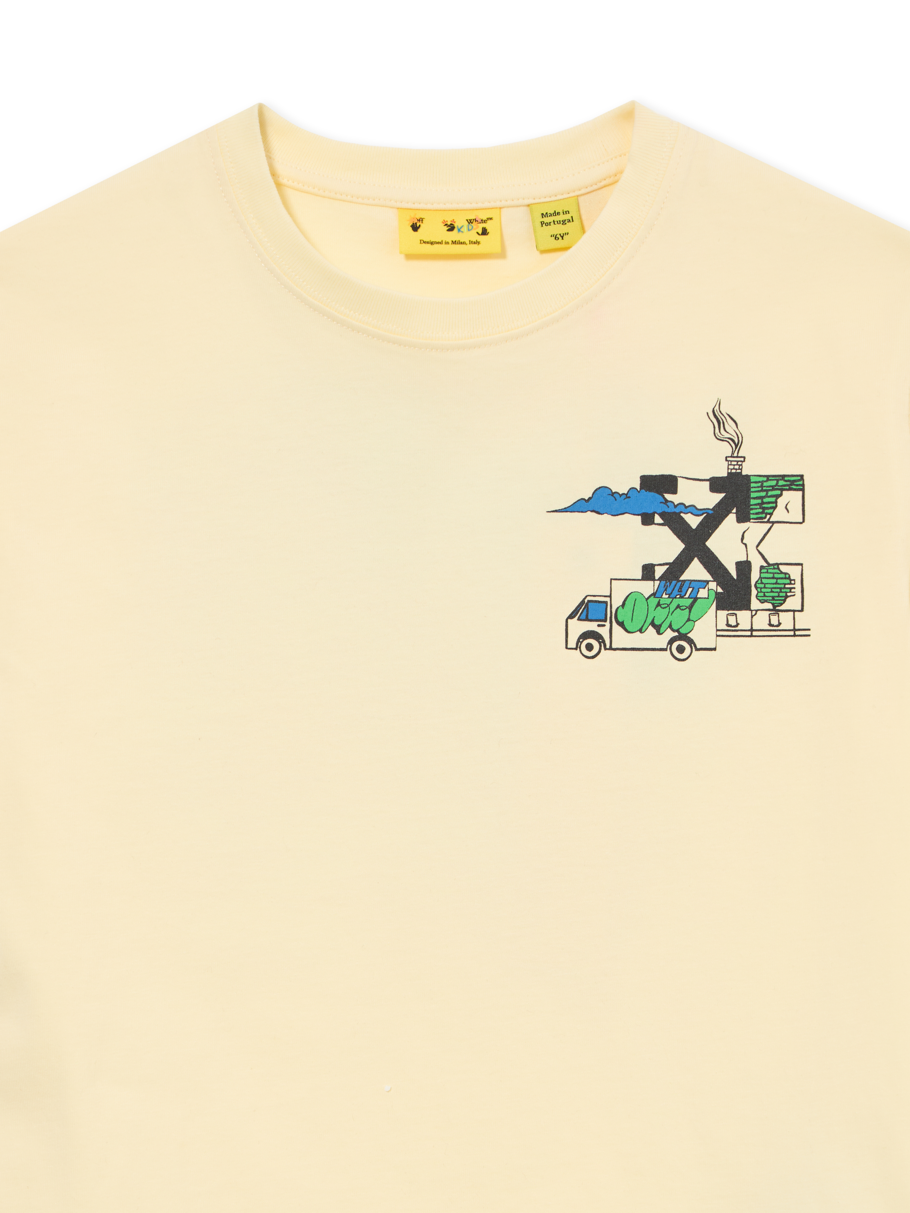 Off-white Graffiti T-shirt In Yellow