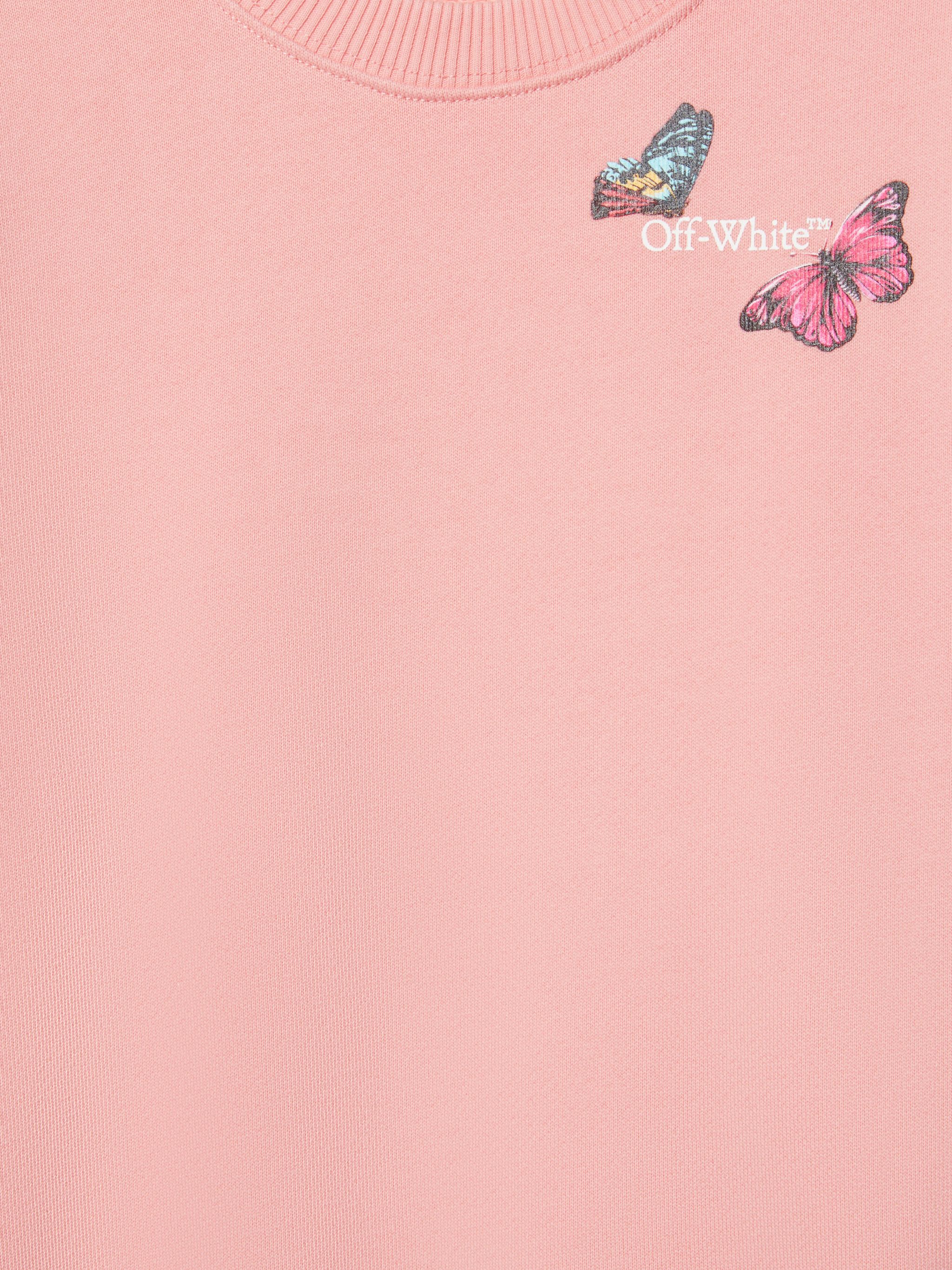 Off-white Butterfly Arrow Sweatshirt In Pink