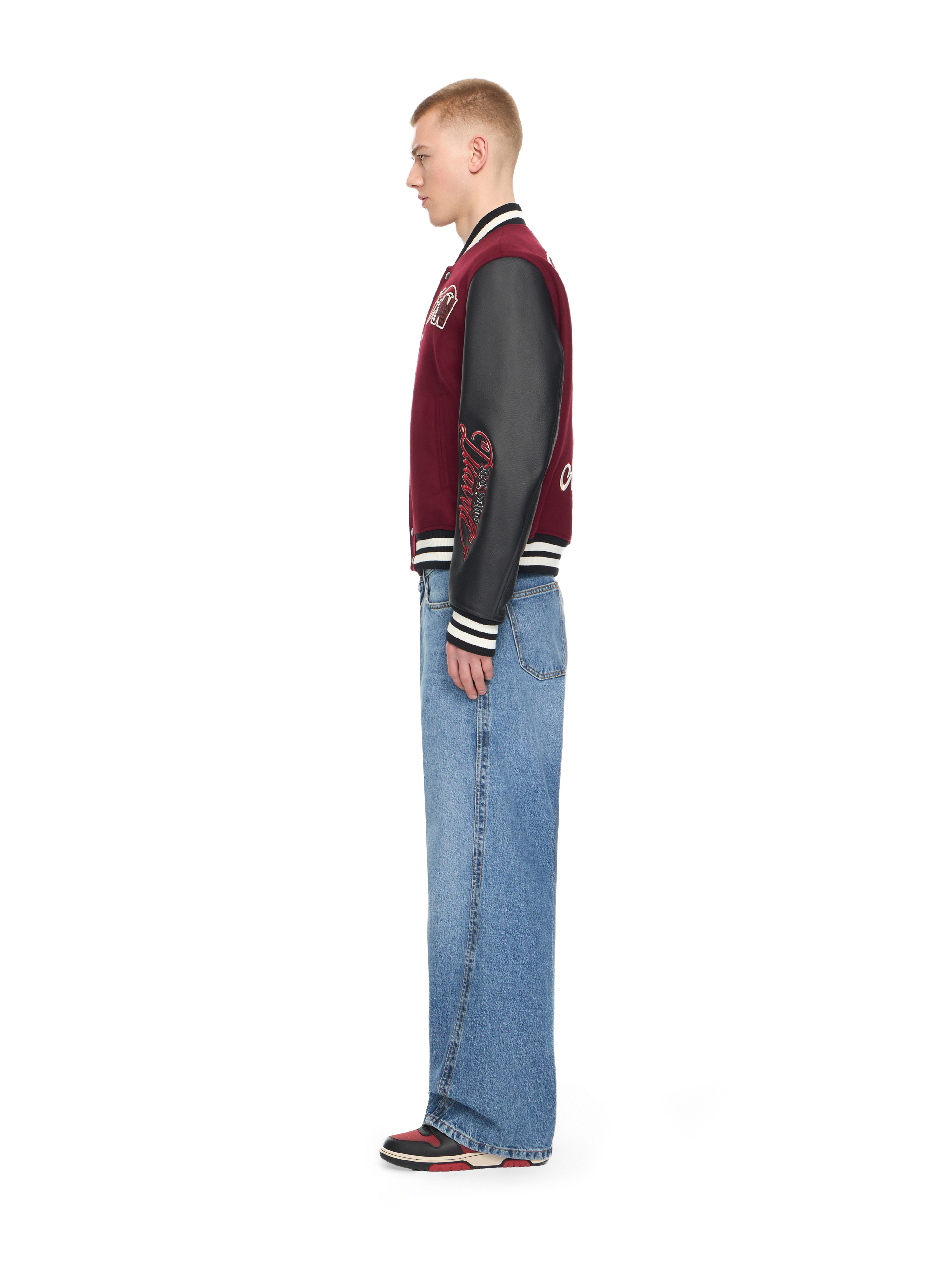  Off White Off-white™ C/o Ac Milan Varsity Jacket - Male Oberbekleidung Black Red S 