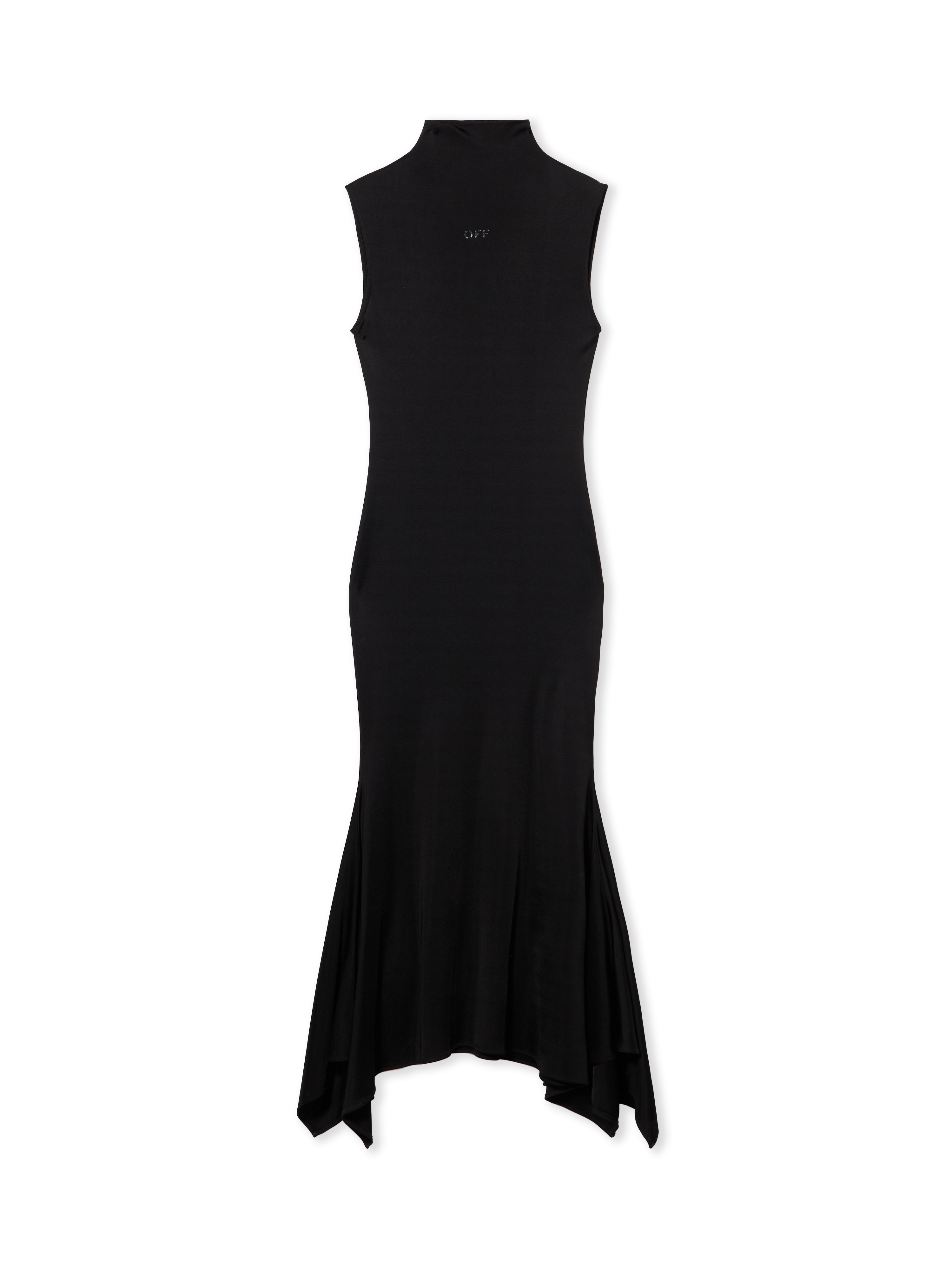 Off-White Donna Nero Fluid Sleeveless Midi Dress - Woman Dresses It - 40 - Immagine 3