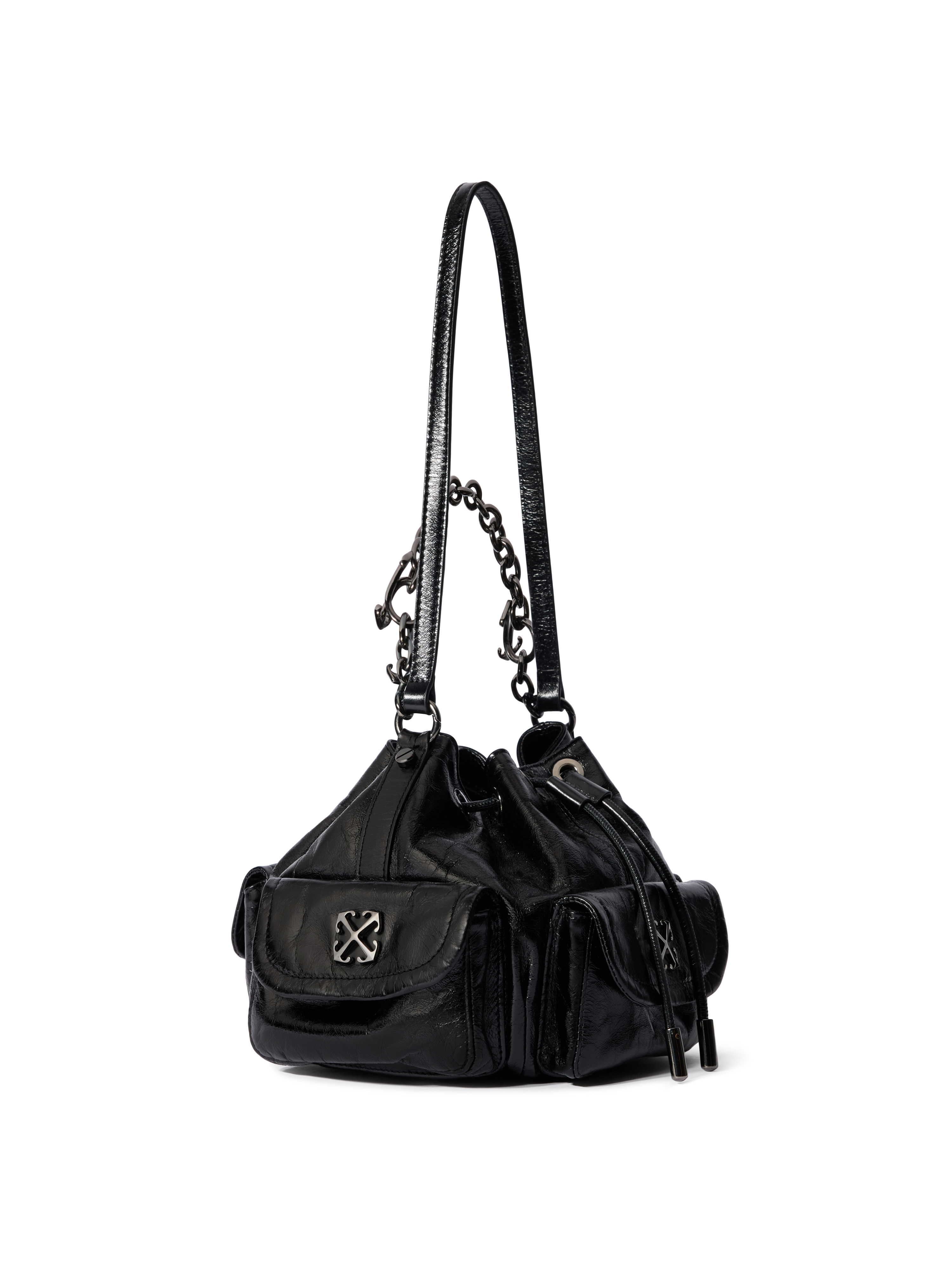 Off-white Dumbo Drawstring Bucket Bag In Black