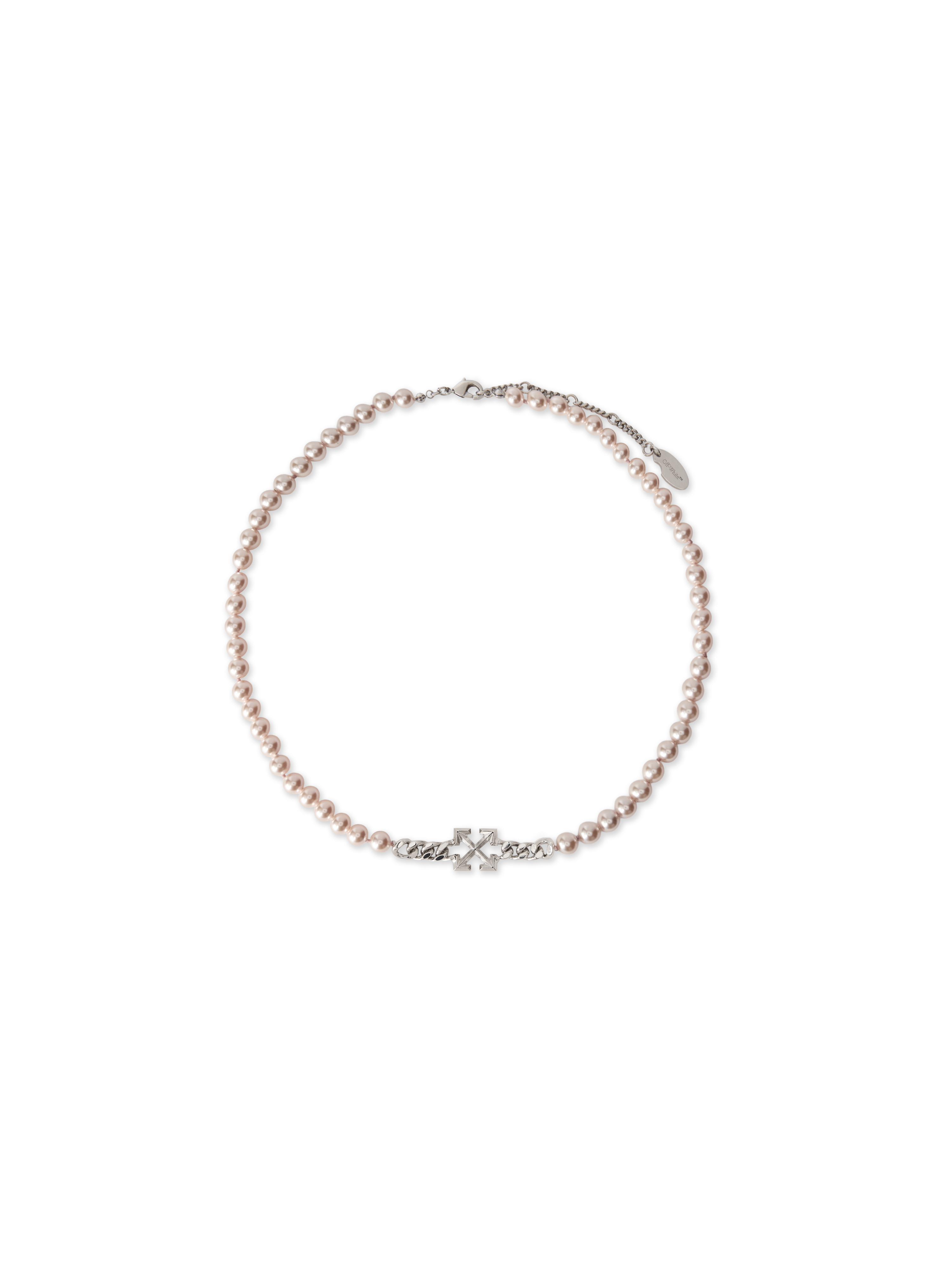Off-White Arrow Pearl Necklace