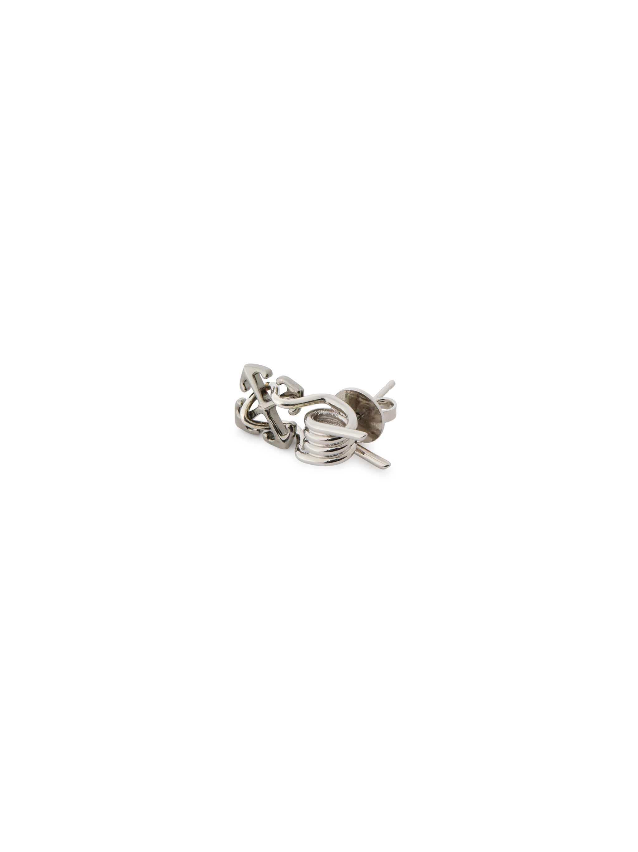 Off-white Barbed Wire Single Earring In Silver