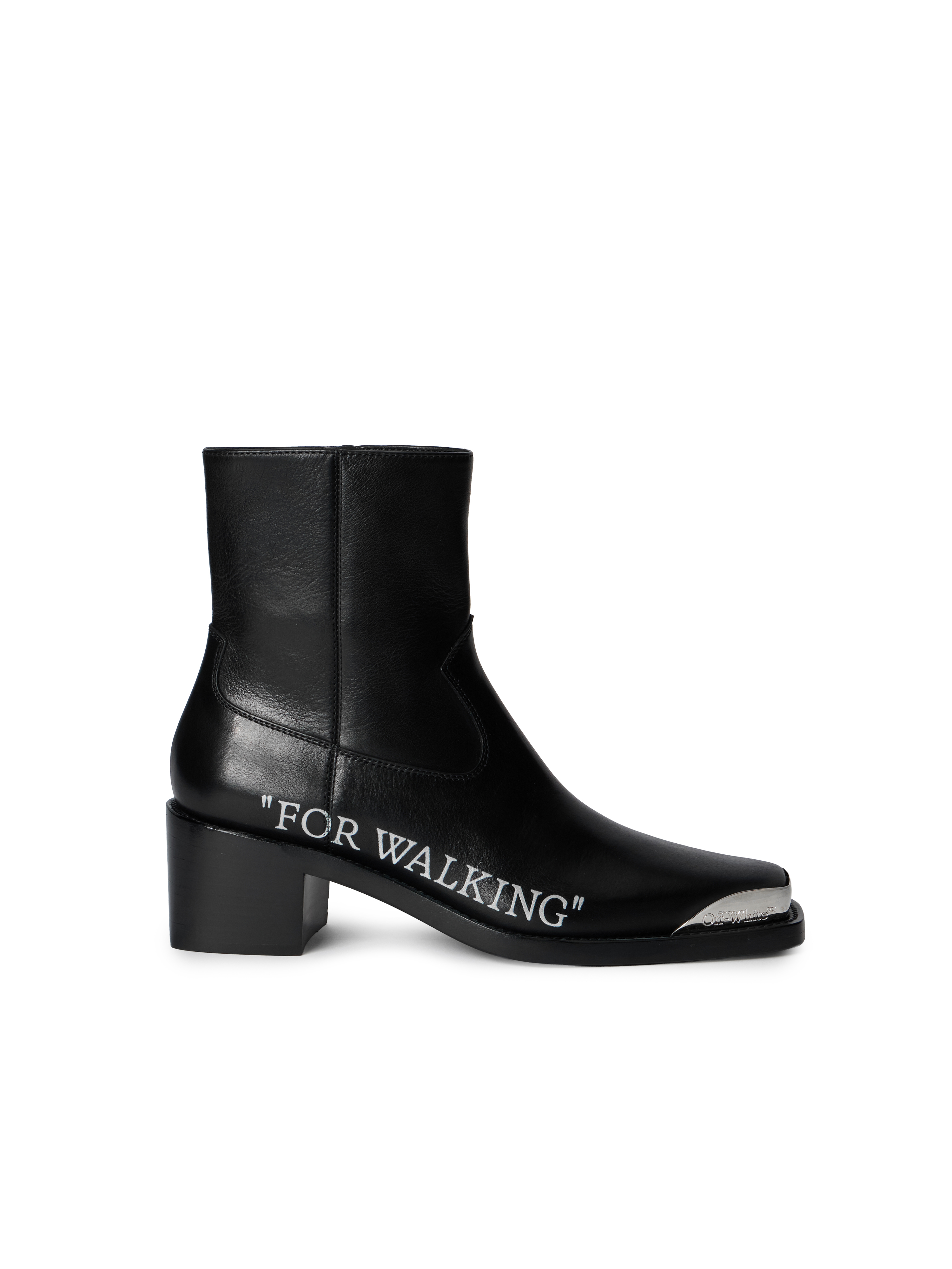  Off White For Walking Texan Ankle Boots - Female  Black - White 37 