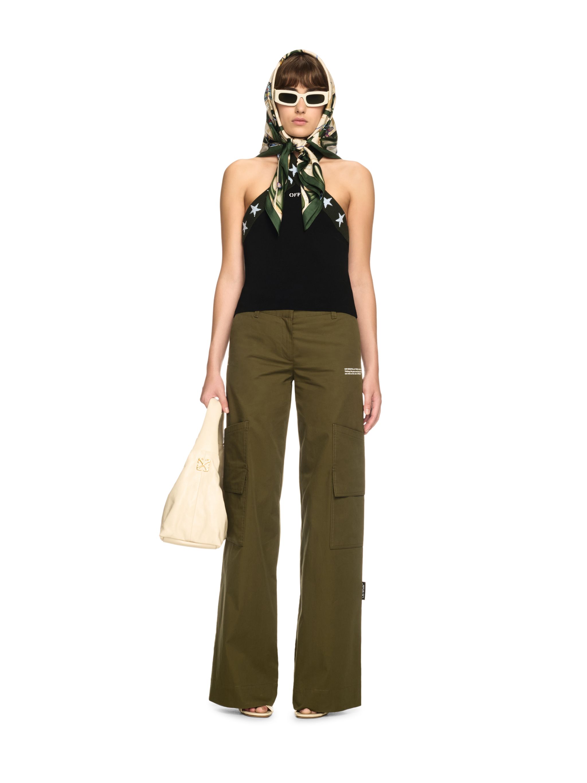  Off White Green Toybox Cotton Cargo Pants - Female  Green 40 