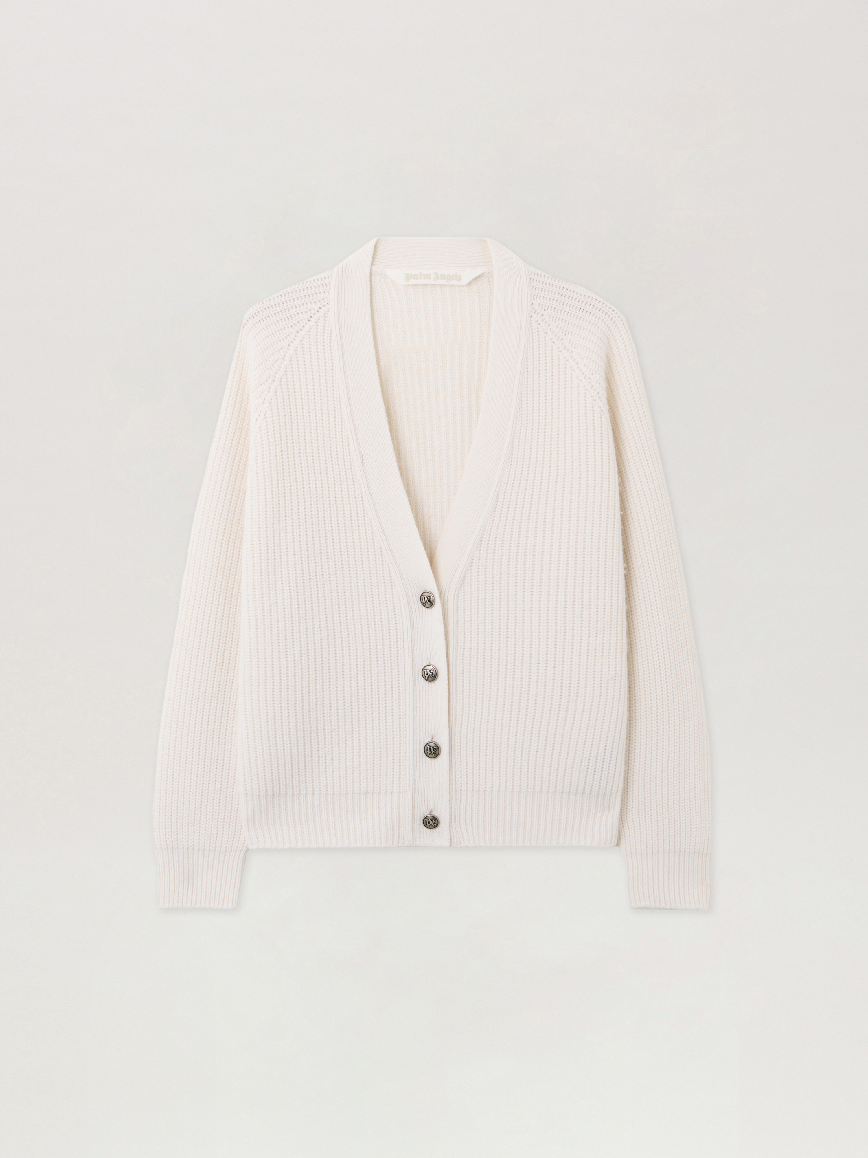 Curved Logo Ribbed Cardigan in OFF WHITE - PINK for Women | Off-White™